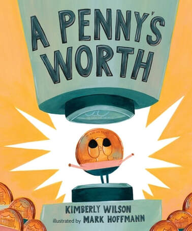 Cover of A Penny's Worth smiling penny with arms and legs 